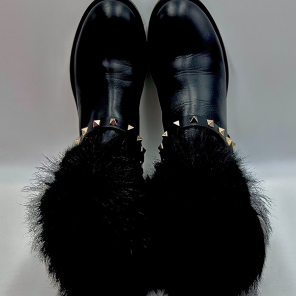 VALENTINO ROCKSTUD Winter Ankle Boots WOMENS SZ 8.5 - Picture 11 of 16